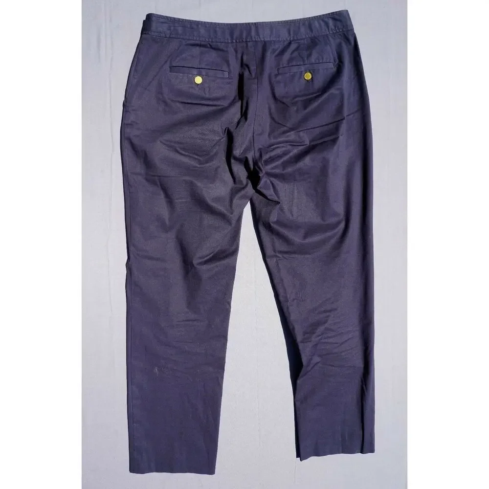Tory Burch Stretch Ankle Pants , Trousers Navy Blue Woman's Size 6